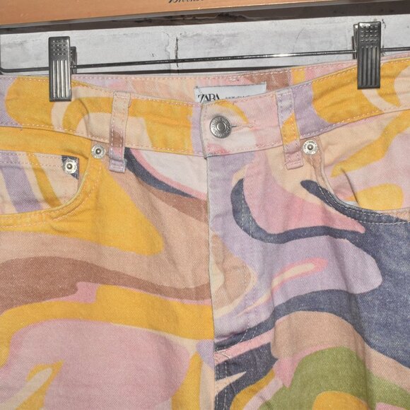 Zara Funky Retro Boot Cut Jeans Size 4 - Picture 4 of 8